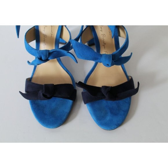 Alexandre Birman Lolita 90 Suede Block Sandal in Sapphire Night Shade Size US 6 - Picture 5 of 11